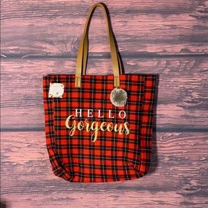 Hello gorgeous plaid tote